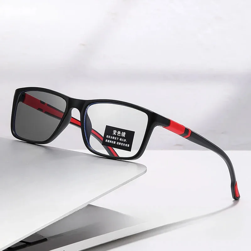 Neue ultraklare und modische photochrome Lesebrille für Herren, Sportbrille und Anti-Blaulicht-Brille
