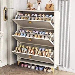 Ultrafino Cream Schuhschrank, 17 cm, Heimtür, Licht, Luxus -Eingangsschrank, dünne Designerin, Schuhständer, Heimmöbel 8 Hauptverkäufe Salhate 17cm - №7