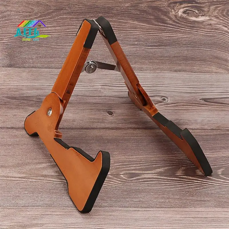 

AEF6-Folding Wooden Guitar Stand Holder Support Fit For Electric Guitar Acoustic Guitar Ukulele Bass