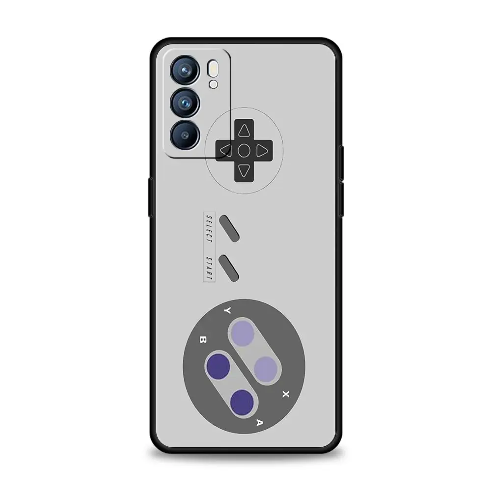 Video Game Boy Vintage GamePad Case For Oppo Find X6 Pro X5 A54 A53 A52 A9 A15 A95 A17 A16 A76 A74 A57 Reno8 Reno6 Pro 5G Cover