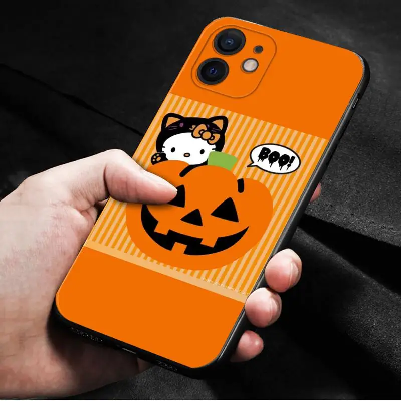 Phone Case For Apple iPhone 15 11 14 13 12 Pro Max 13 12 Mini XS Max XR X 7 8 Plus Cover Cartoon Hello Kitty My Melody Halloween