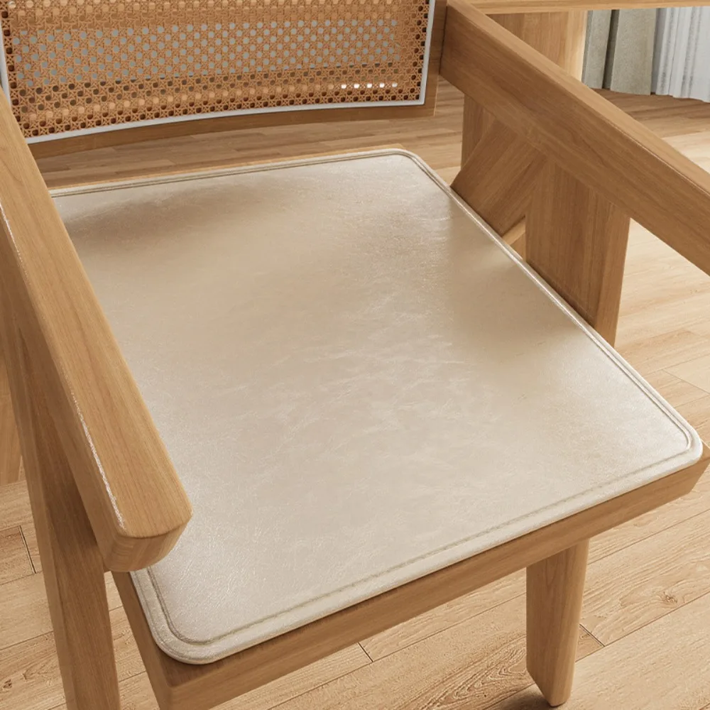 40×40cm/45×45cm Leather Chair Pad High Resilience Anti Slip Seat Cushion Pad Waterproof Breathable Dining Chair Cushion