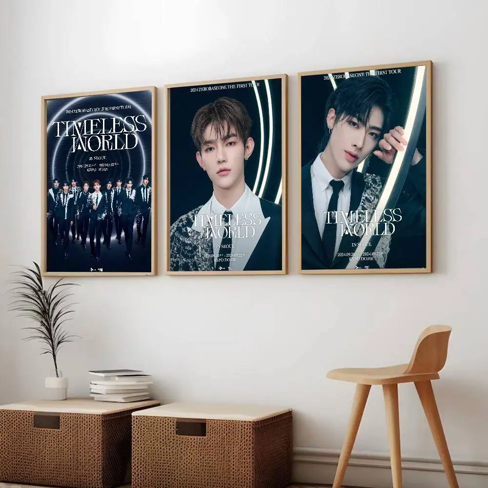 Band Z-ZEROBASEONE-E Singer Kpop Z-ZB1-Zone One Poster Art painting poster with prints Home bedroom living room decoration gift