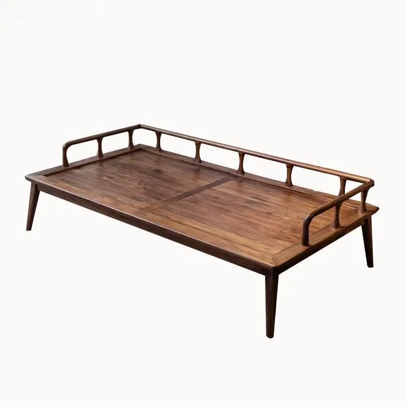 

New Chinese black walnut Arhat bed all solid wood modern simple light luxury sofa bed ash wood tatami