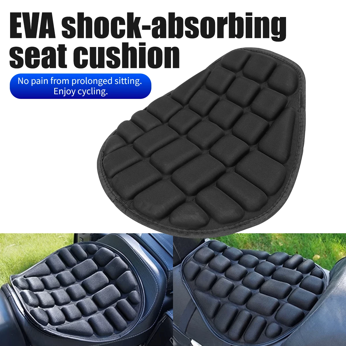 

Motorcycles Seat Cover Gel 3D Cushion EVA Foam Soft Comfortable Fabric Seat Cushion Universal for Electric Bike Accessories