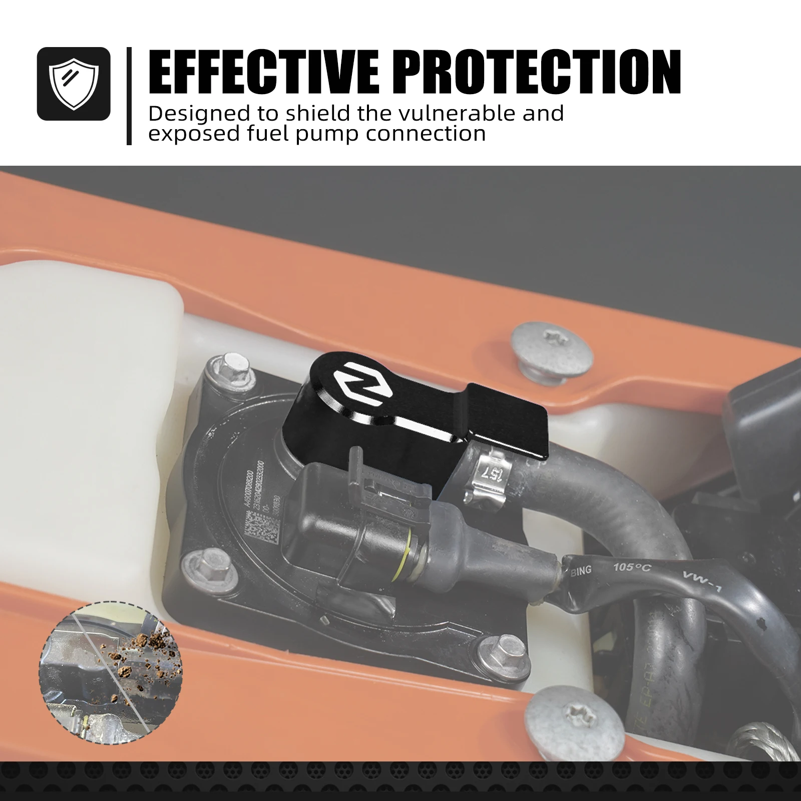 NICECNC Für KTM EXC 300 EXCF 350 XCW 500 SX 125 SXF 450 2024 2025 Kraftstoffpumpenschutz für Husqvarna TE300 GasGas EC300 – Detail 10