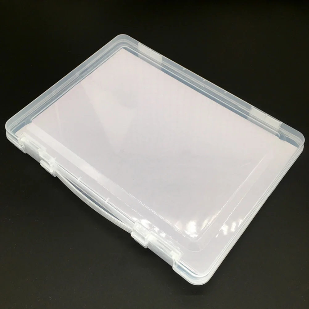 

Clear Case 32X23X4.5Cm Plastic Document Organizer A4 Storage Box Transparent File Container Dustproof Water Resistant Portable