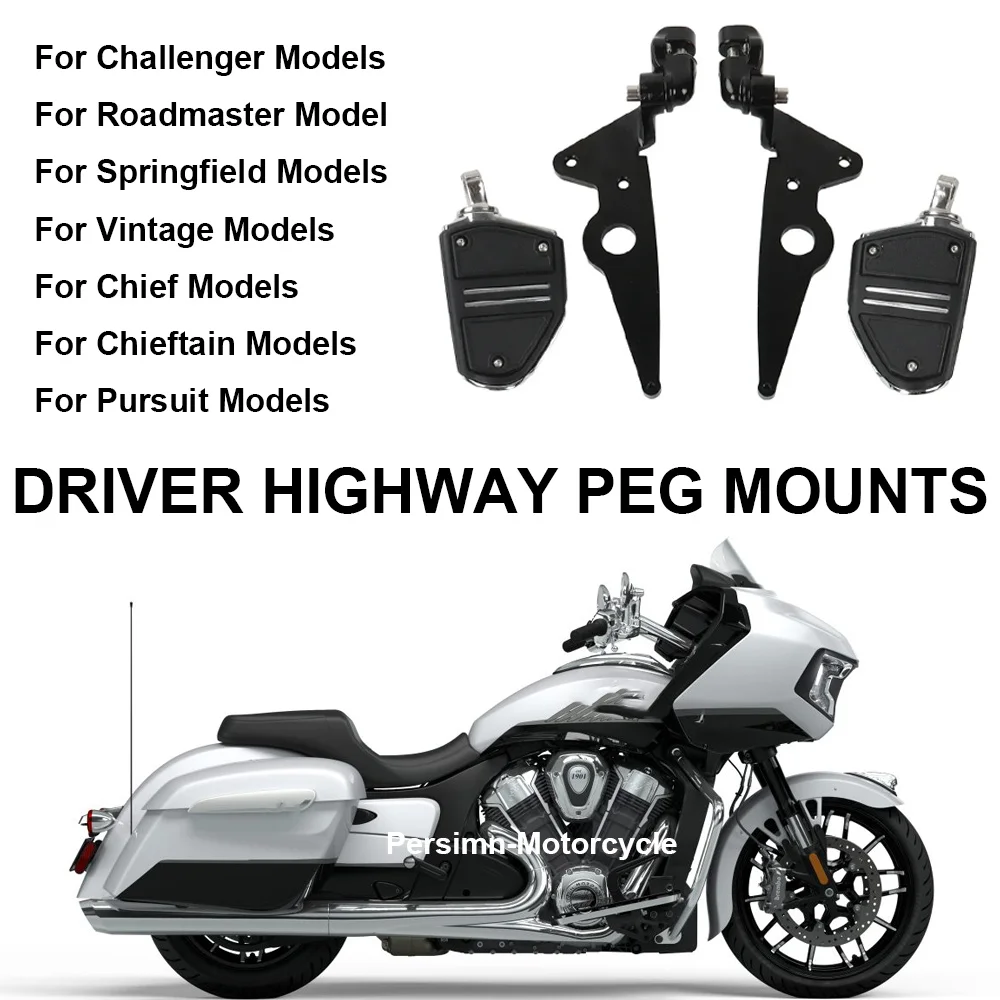 2025 jefe jefe nuevo conductor de motocicleta soportes de clavija de carretera para Indian Challenger Pursuit Roadmaster Springfield Vintage 2024