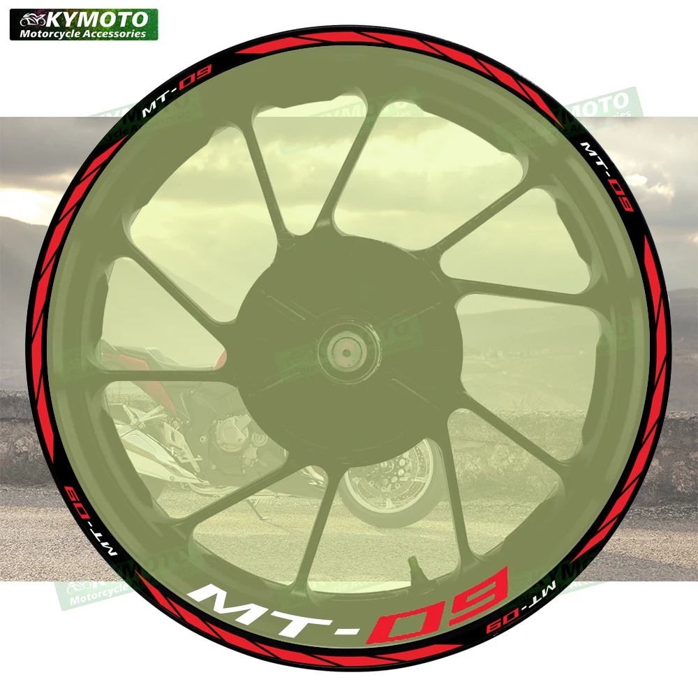 

For MT-09 MT09 motorcycle accessories 17 inch front and rear wheel decals fairing wheel hub modified reflective stickers
