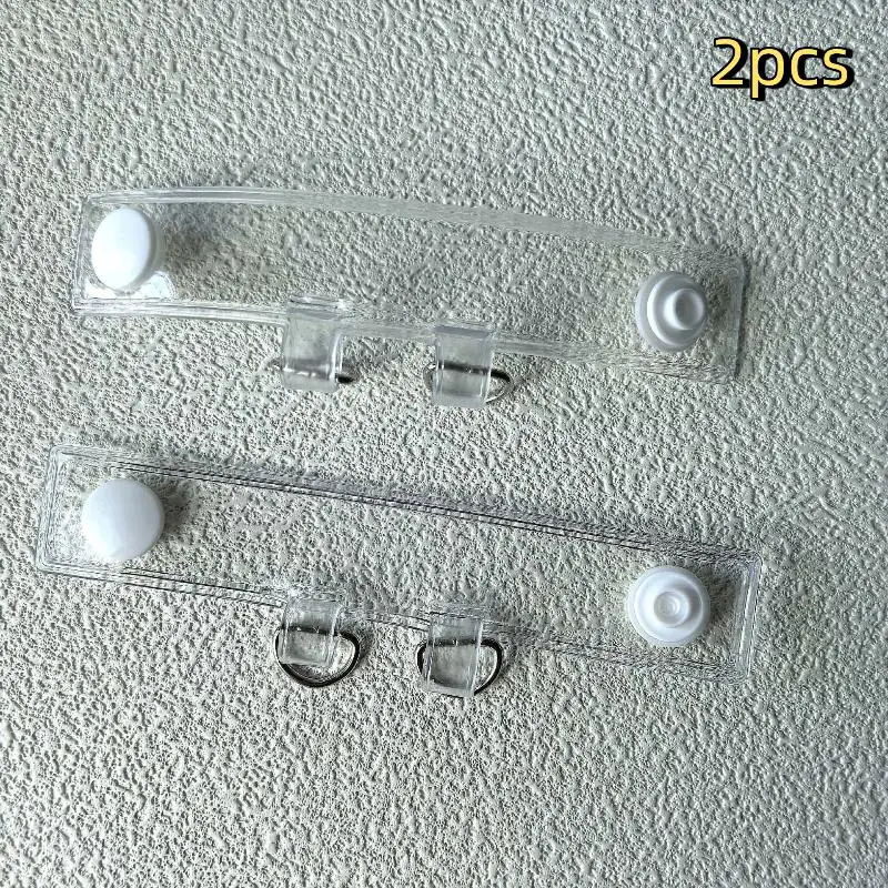 2Pcs Transparent PVC Bag Strap Extension Buckle Snap Clasp Clip Replacement Fitting Backpack Luggage DIY Accessories