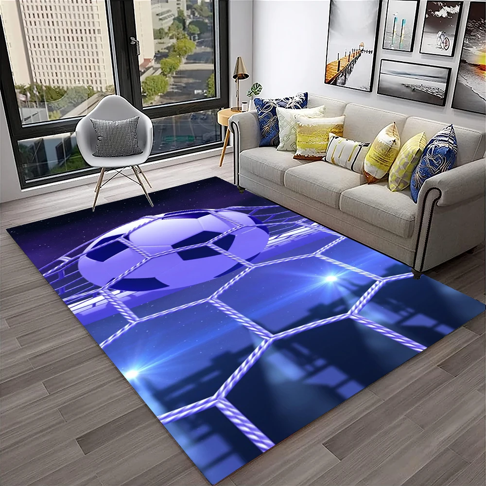 Soccer Football Field Carpet Rug for Home Living Room Bedroom Playroom Sofa Doormat Decor,Kid Game Area Rug Non-slip Floor Mat