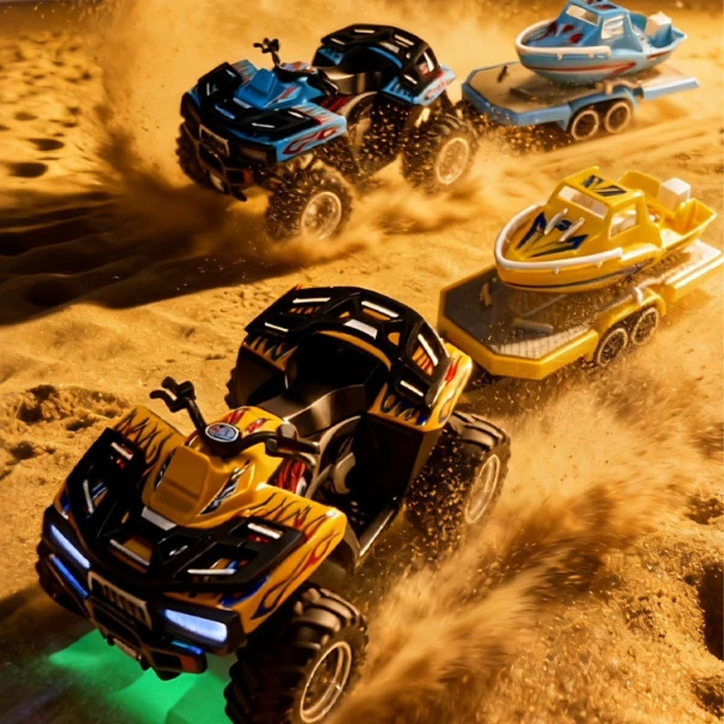 신제품 RC카 헝관 HG4-411 합금 비치 쇼크 흡수 사륜 원격 조종 오토바이 장난감 어린이 선물용
