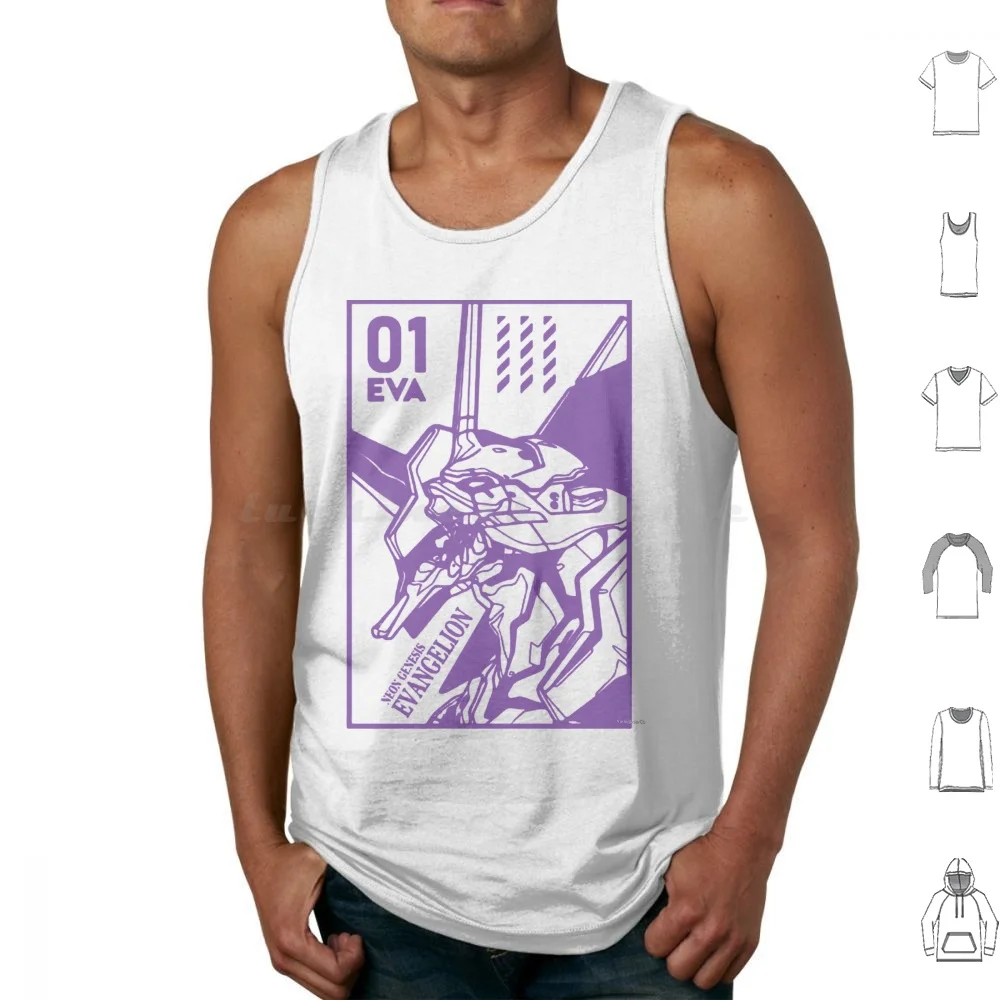 Boost Tank Tops Print Cotton Anime Manga Show Father Fathers Day Senpai Robot Hat