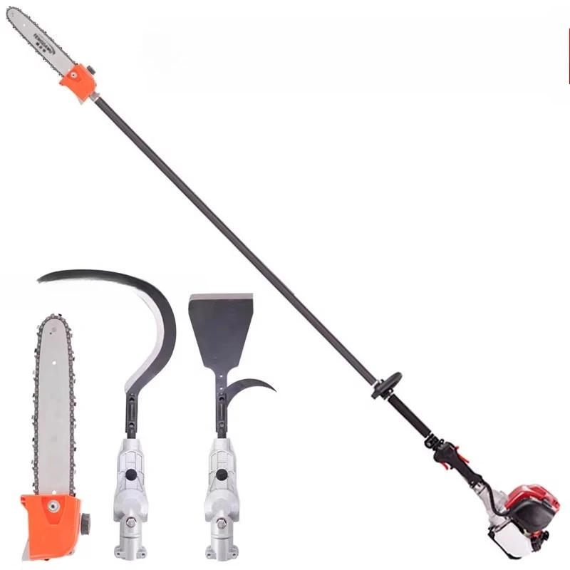 

4m/5m palm oil tree picking machine saw landscaping telescopic lengthened high branch saw high altitude saw
