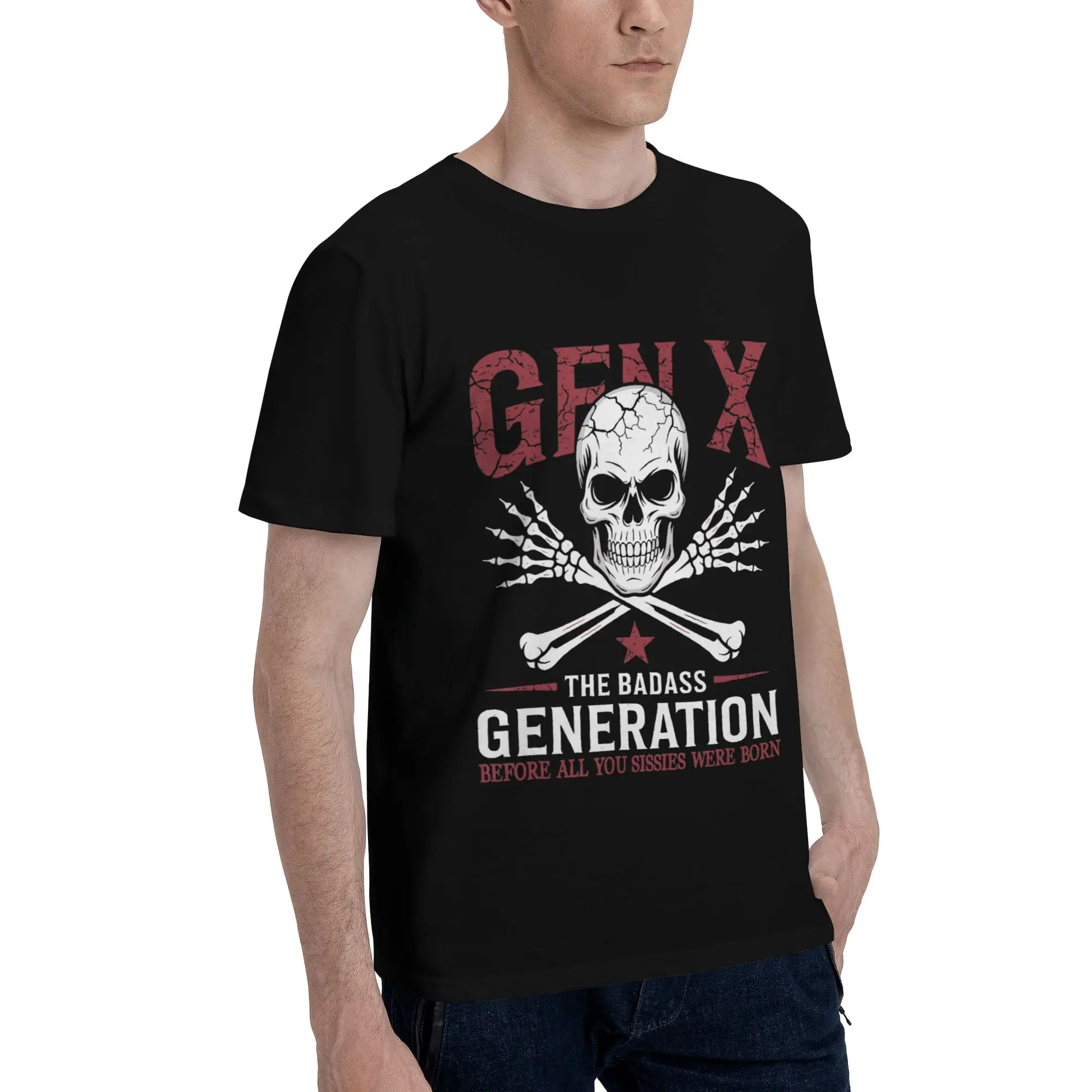 X Generation Before the Birth of All You Sissie Rock Hand Men T-Shirt Clothes  Awesome Tee Shirt Short Sleeve fugees 100% Cotton