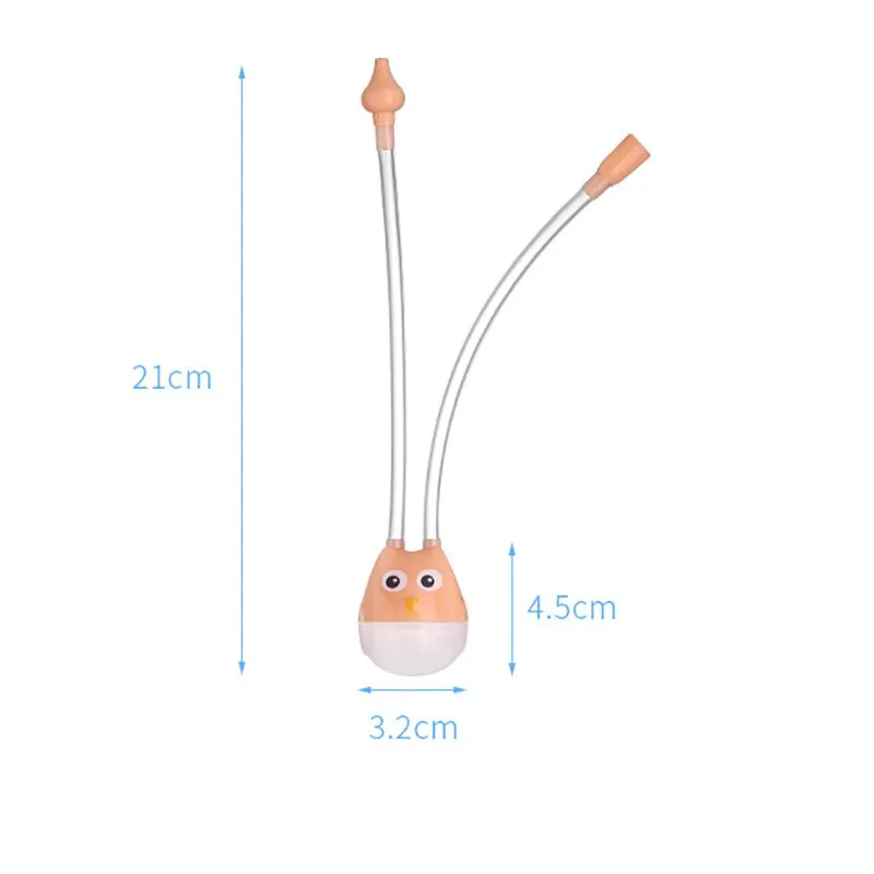 Aspirador Nasal para bebé, limpiador de absorción Nasal tipo succión bucal para bebé, tubo de succión Booger de silicona antireflujo