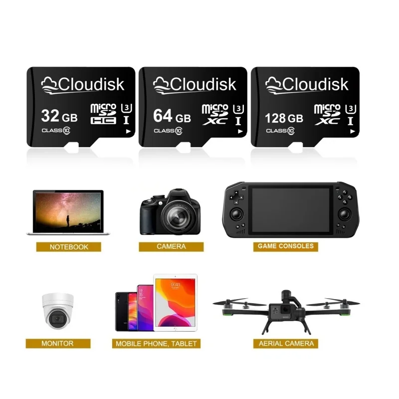 

Cloudisk Microsd Memory Card U3 128GB 64GB 32GB Microsd card for mobile phone tablet camera