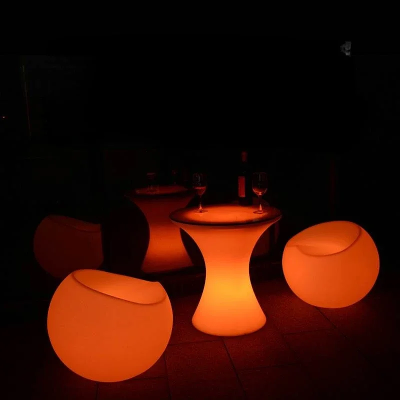 Led Luminous Apple Stool Bar Chair Milk Tea Shop Coffee Shop Leisure Stool Bar Furniture Remote Control Waterproof