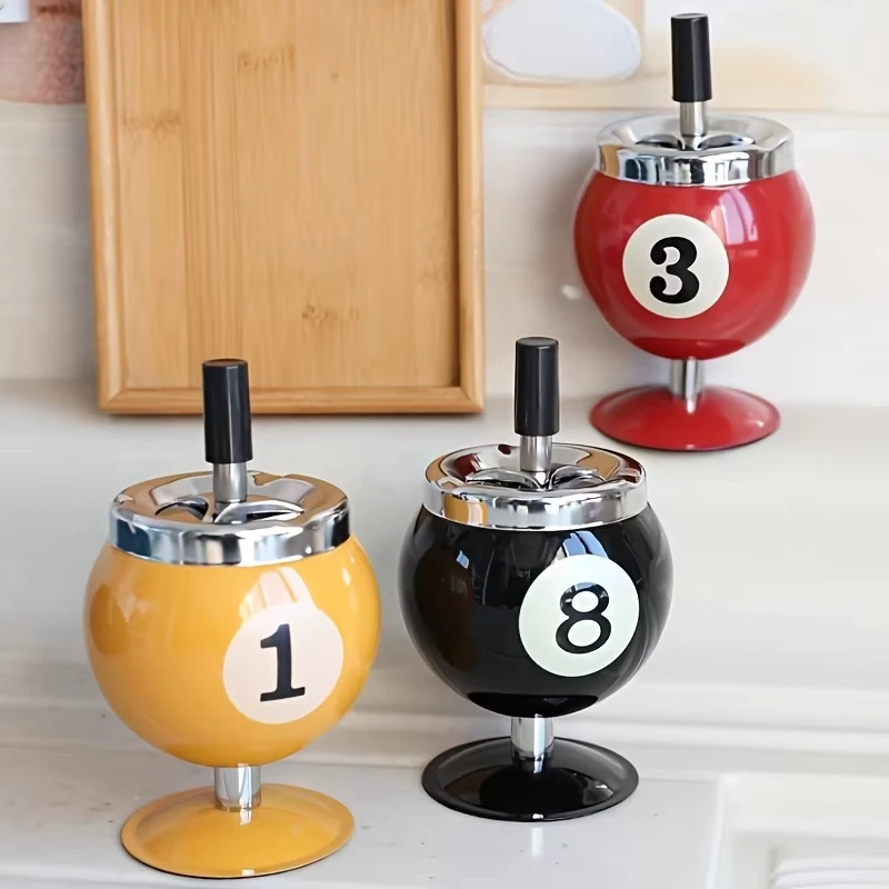A Creative Billiard Table Ashtray With A Lid Which Can Prevent Cigarette Smoke From Spreading A Decoration For  Billiard Hall
