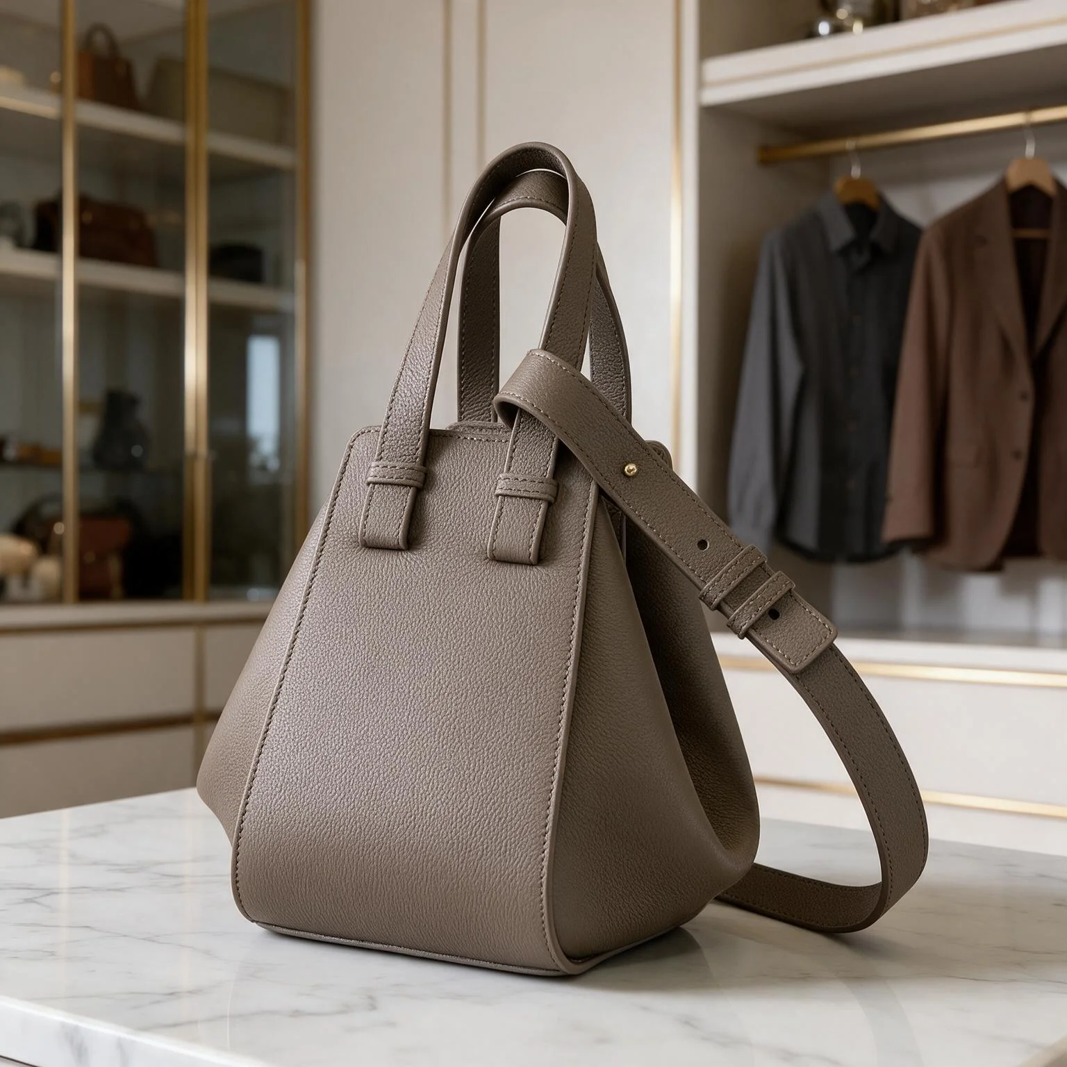 Women Bucket Bag Pebbled PU Leather Top Handle Handbag Detachable Wide Shoulder Strap Casual Tote Purse