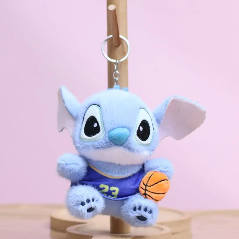 Stitch Plush Doll Keychain Cute Cartoon Anime Lilo & Stitch Soccer Babe Ornaments Kawaii Backpack Charm Holiday Gifts