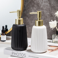300ml soap dispenser ceramic hand sanitizer bottle press type bathroom shower gel shampoo sub packaging bottle dispenser