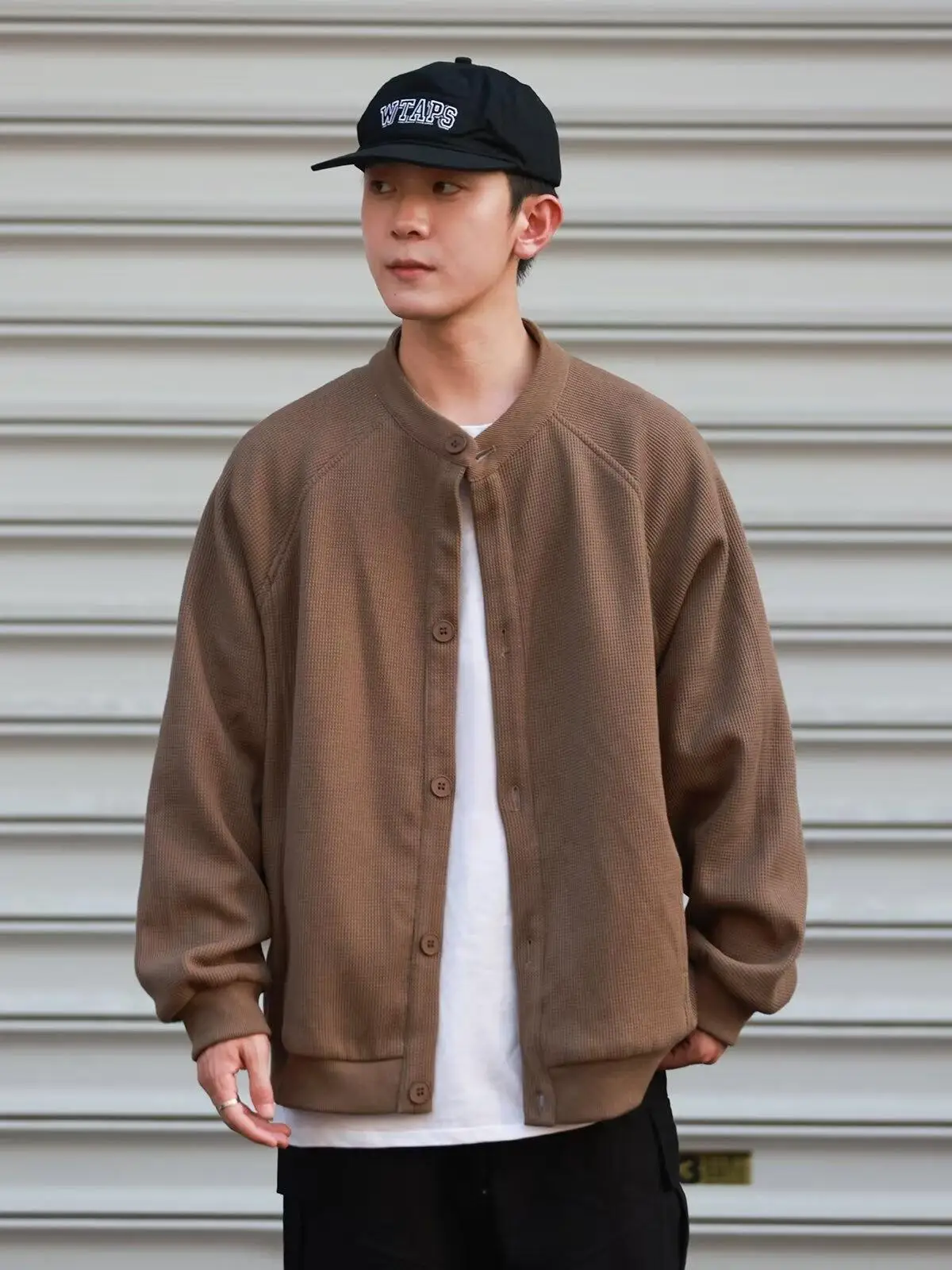 

Ретро-кардиган в японском стиле, свободный повседневный спортивный свитер с воротником-стойкой для мужчин и женщин, весна-осень