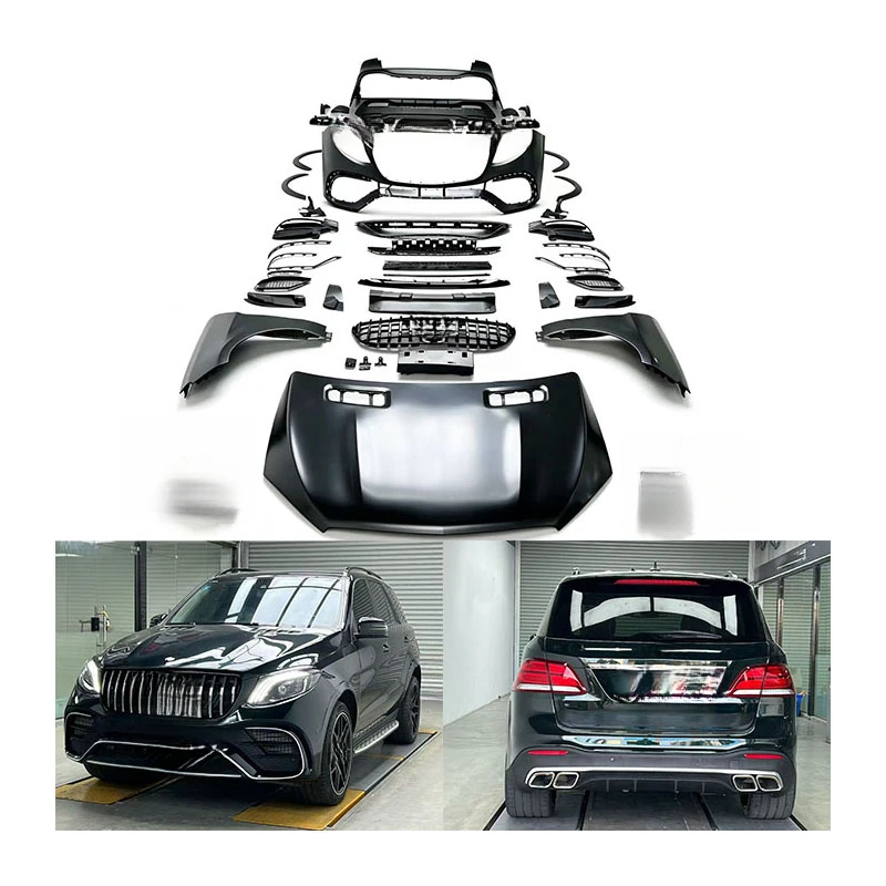 High Quality Upgrade Body Kit With Front Rear Bumper Non-destructive Installation For ML 2012-2015 To New GLE Exterior Parts