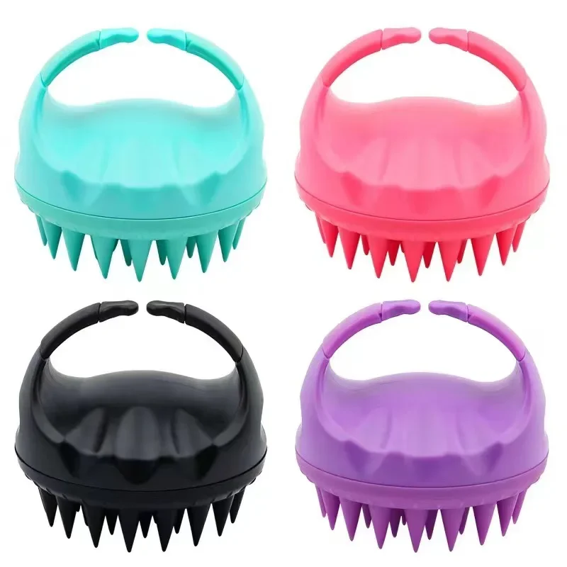 Silicone Shampoo Brush Scalp Massager Bath Brush Dandruff Removal Hair Growth Comb