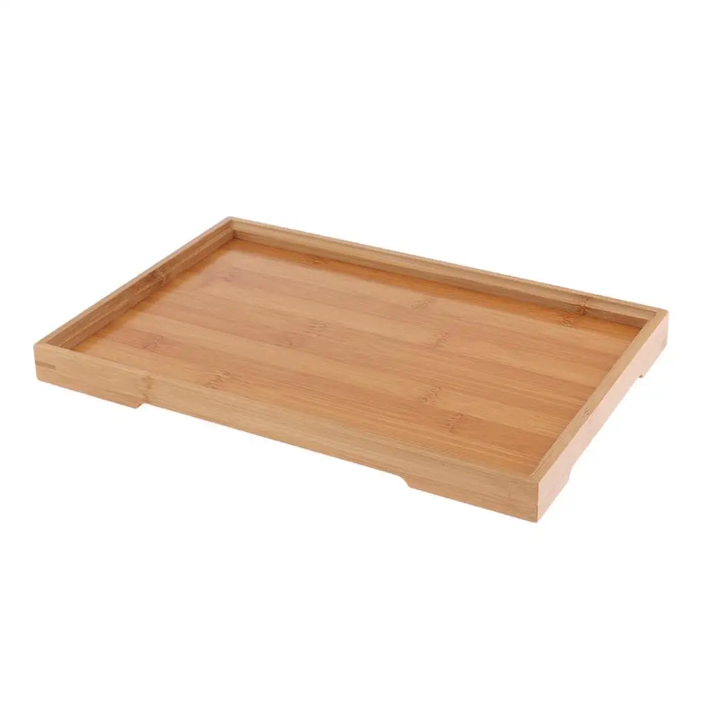 Bandeja de camarero de madera antideslizante, bandeja para servir, bandeja de cristal, plato de fruta