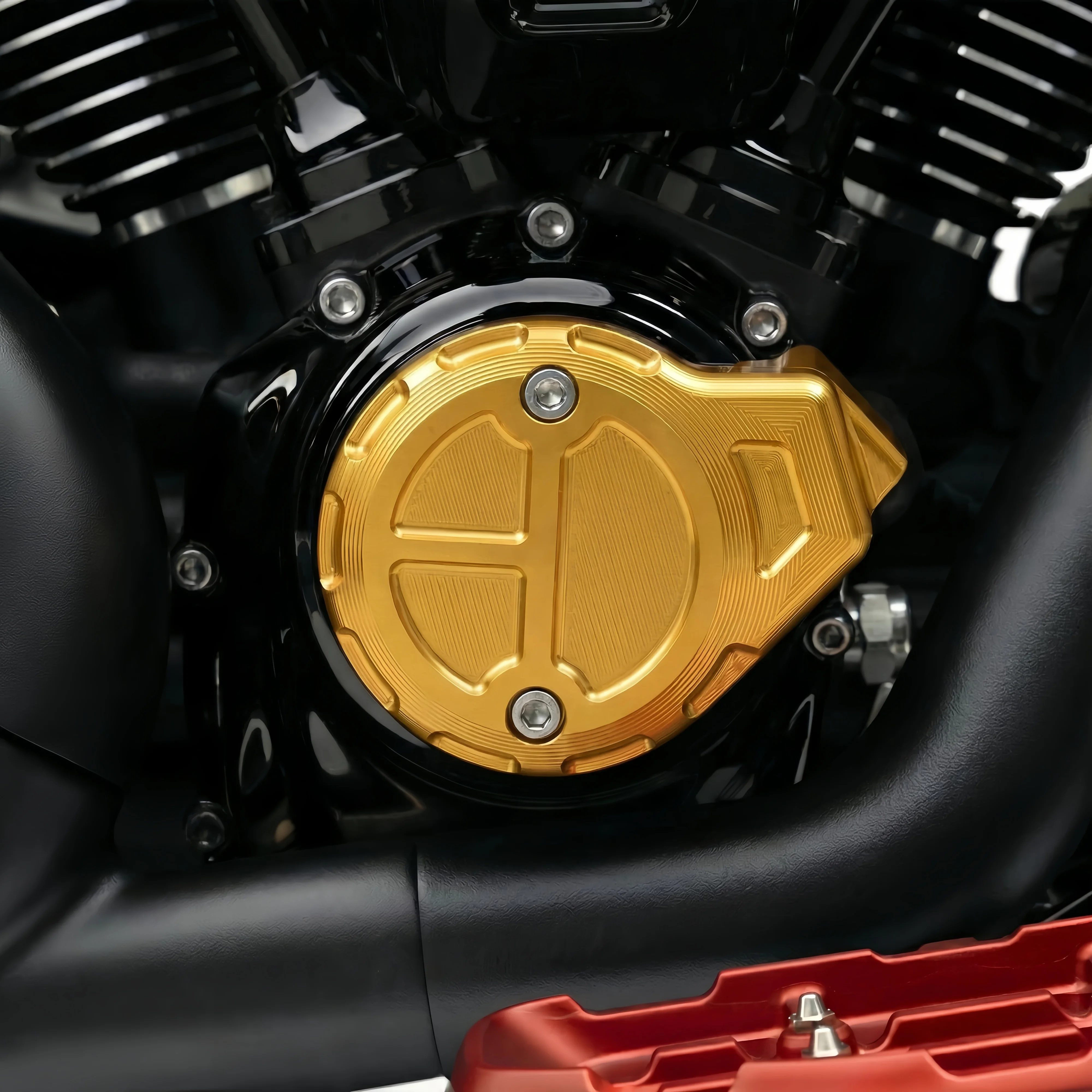 2025 Motorcycle Touring Timer Cover w Sensor Cover Kit For Harley 2023-up Road/Street Glide 117 121CVO 2025-up Softail Low Rider