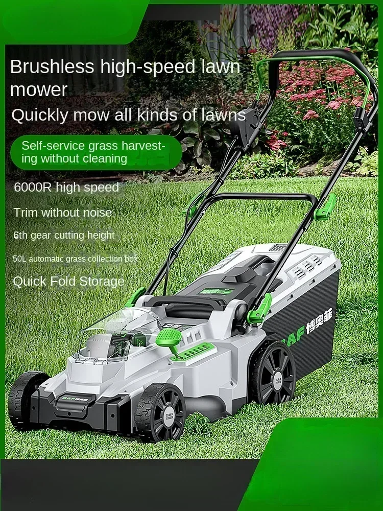 

BOAOFI Electric Lawn Mower, Hand-Pushed Grass Trimmer, Mini Household Lawn Edger, Rechargeable Cutting Machine