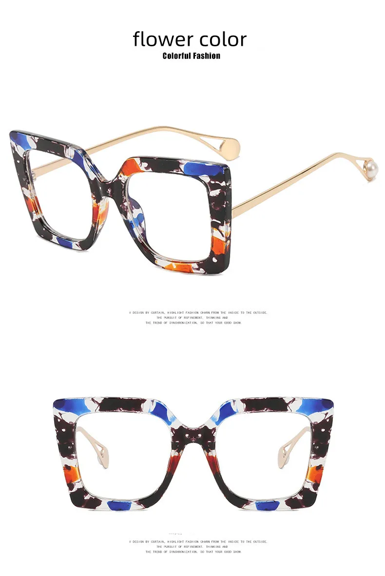 Blaues Licht, individuelle Grad, übergroße Lesebrille, Leopardenmuster, quadratischer Rahmen, klare Rezept, Damenmode, Vergrößerungsbrille – Detail 8