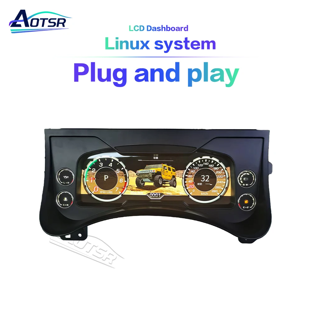 

Новейший комплект обновления High-End Edition для Cadillac Escalade 2003-2006, 12,3-дюймовая цифровая приборная панель, кабинет, виртуальный прибор, ЖК-дисплей