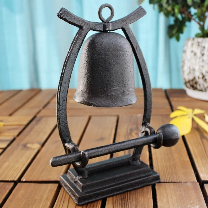 Solid Cast Iron Table Dinner Bell Metal Counter Bell Going With Striking Mallet Antique Industrial Style Hotel Restaurant Bell