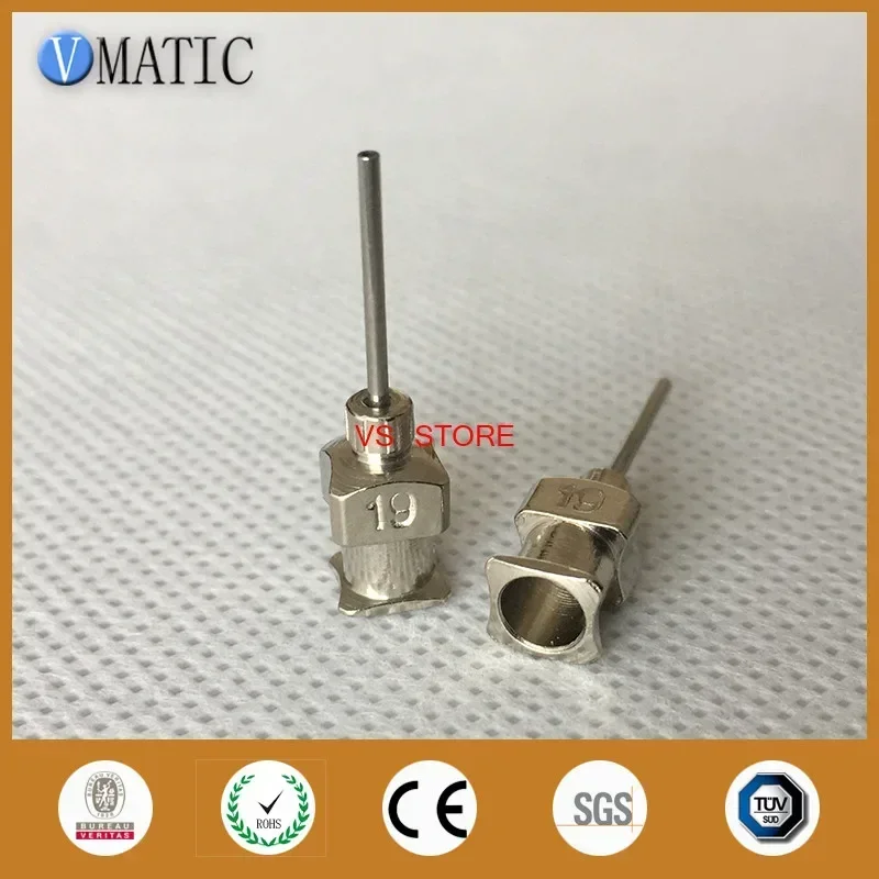Free Shipping 0.5 Inch Tip Length 19G All Metal Tips Blunt Stainless Steel 12Pcs Dispensing Syringe Needle Tips 1/2 Inch