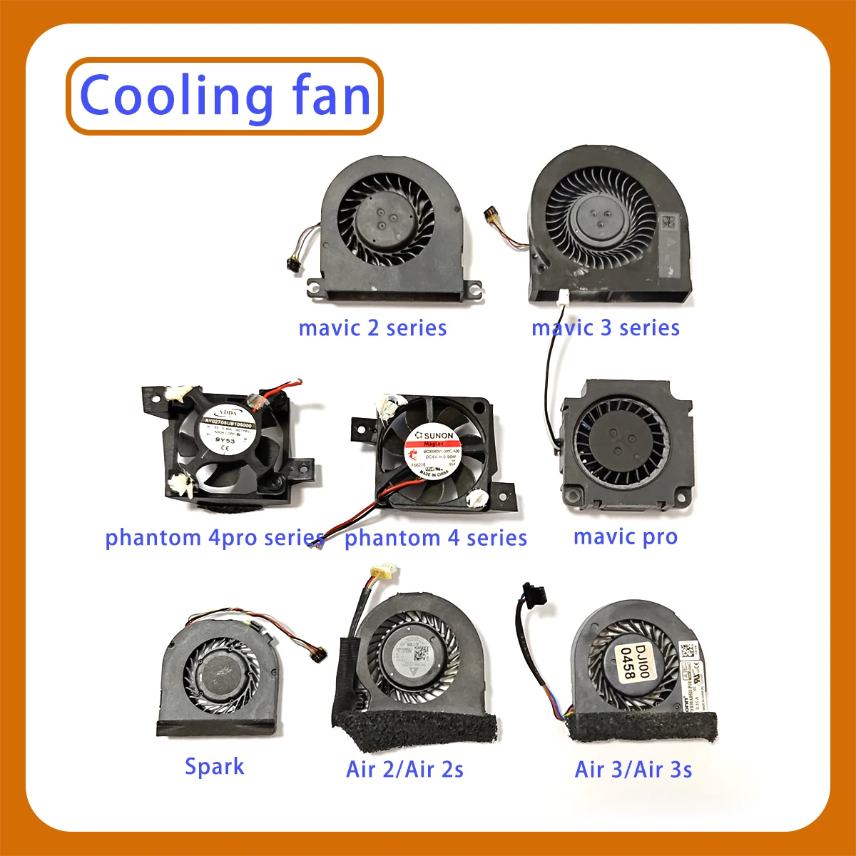 Mavic 3/2/Air 2/2S/3/3S/Mavic Pro/Phantom Cooling Fan Replacement - Quiet High-Performance Cooling System Upgrade Parts Kit