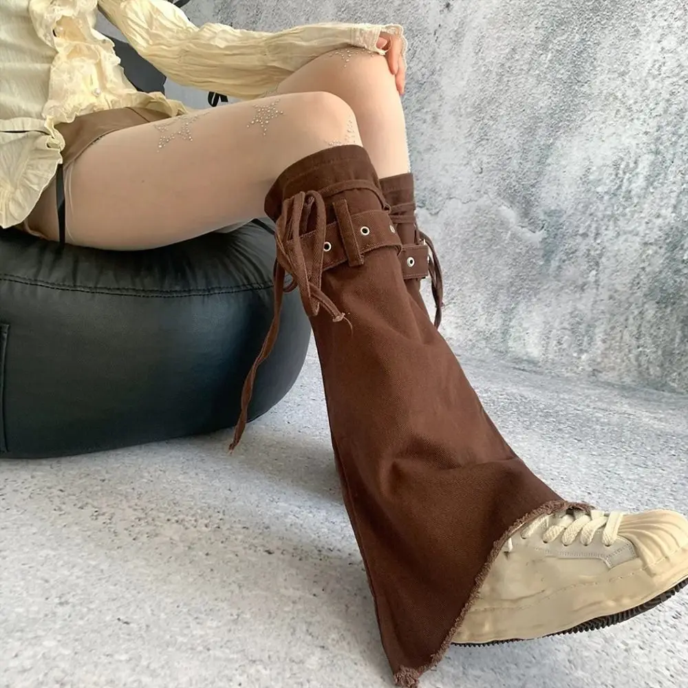 Casual Y2k Leg Warmers JK Retro Y2k Stockings Footcover Lolita Trumpet Leg Covers Women