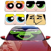 Cartoon P-Power-puffs-Girls  Car SunShade Shade Cooling Windshield Anti-UV Protection Front Sun Protector for Vehicle Interior