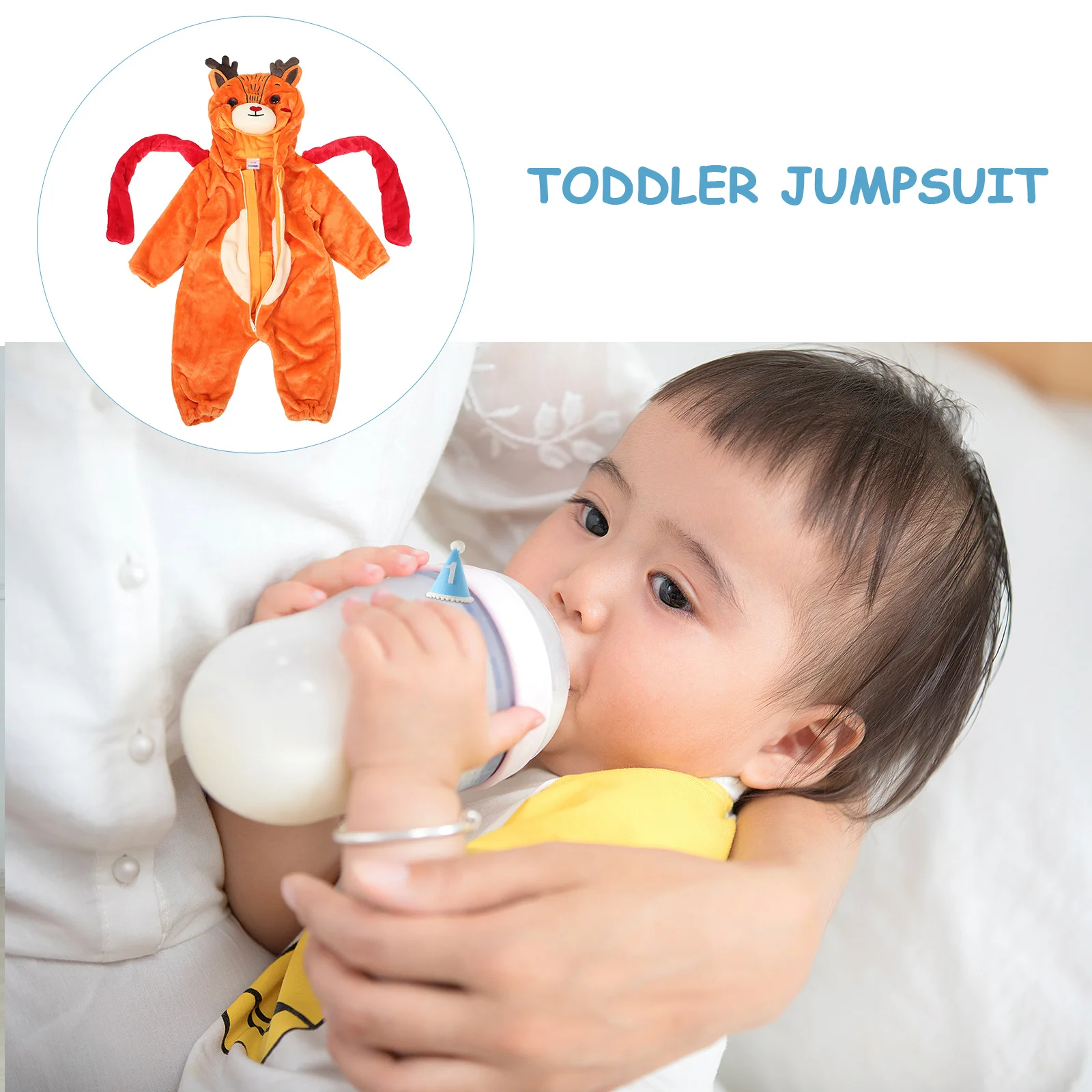 

Unisex Baby Flannel Reindeer Romper Hooded Onesie Xmas Deer Costume Elk Sleepwear Winter Party Outfit Baby Fleece Jumpsuit