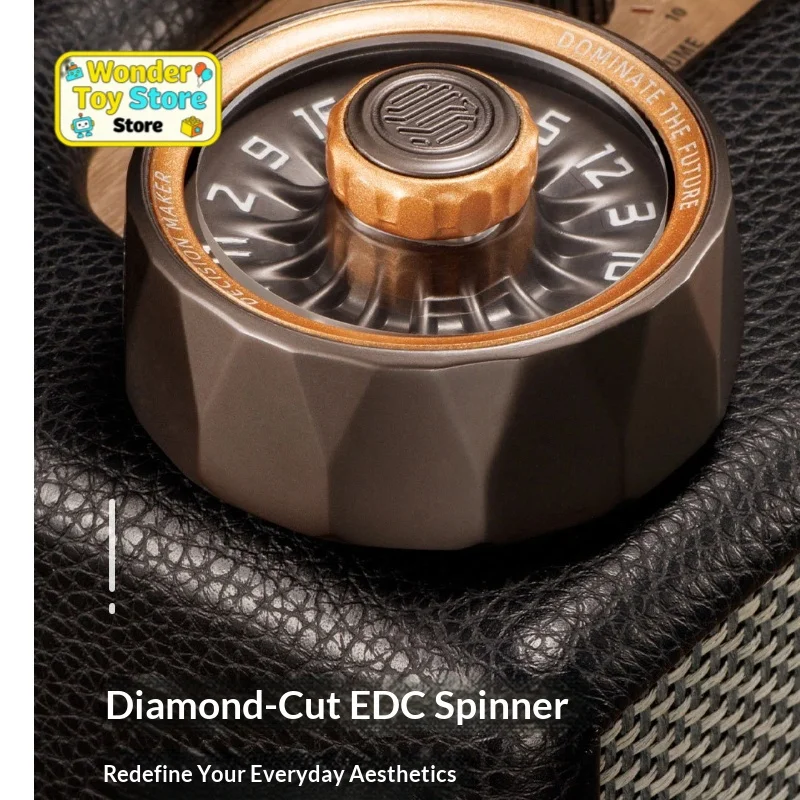 Yuwu Fidget Spinner EDC Sternring Federbelasteter Drehbarer Massiver Metall-Stresskiller für Erwachsene Desktop-Entscheidungshelfer Spielzeug