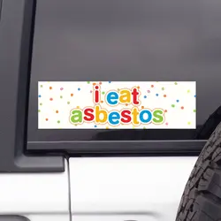 Pegatinas divertidas de asbesto para coche, paquete de pegatinas de parachoques de parabrisas de ventana, accesorios exteriores, calcomanías de vinilo impermeables