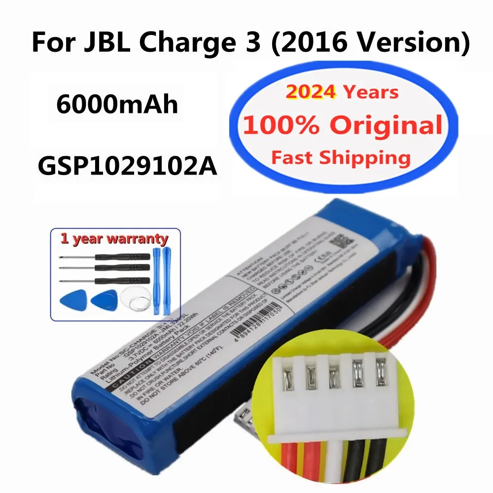 2024 Years Original Speaker Battery For JBL Charge3 2016 Version GSP1029102A Battery Bateria Fast Shipping