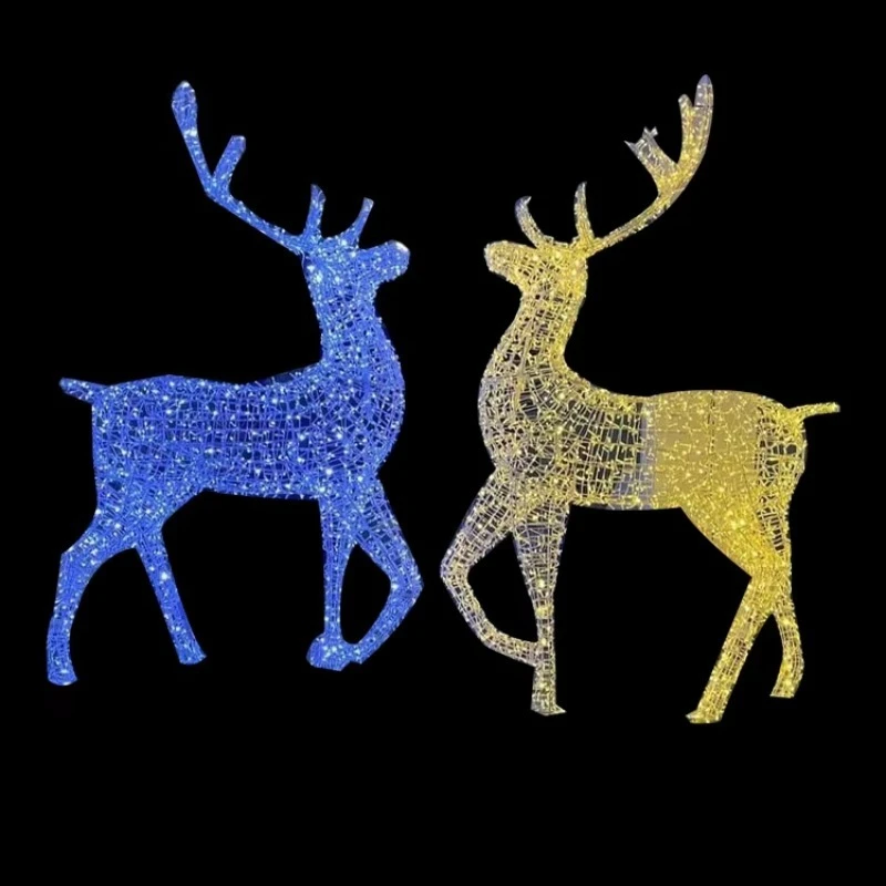 

3D Lighted IP65 LED Reindeer Christmas Lights Elegant Christmas Decoration With LED Lighting Effects