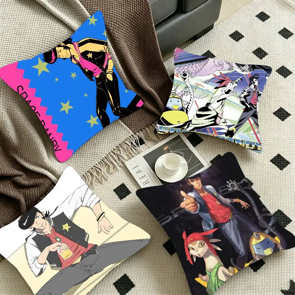 Space D-Dandy Anime Pillow Case Fashion Square Pillowcase Bedroom Sofa Room Ins Decoration Leisure