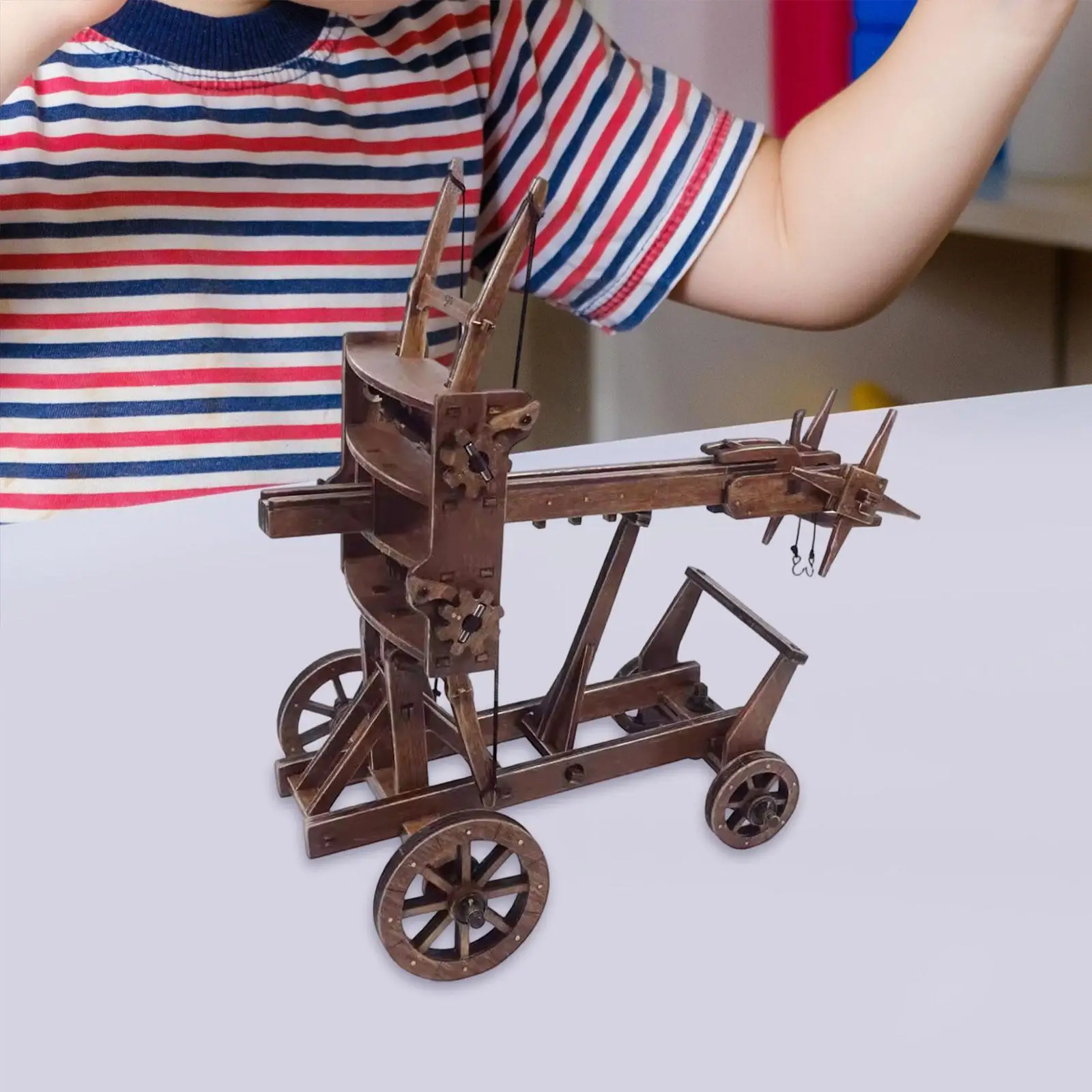 

Набор для сборки древней модели колесницы ручной работы, деревянные миниатюрные конструкторы для украшения офисного стола