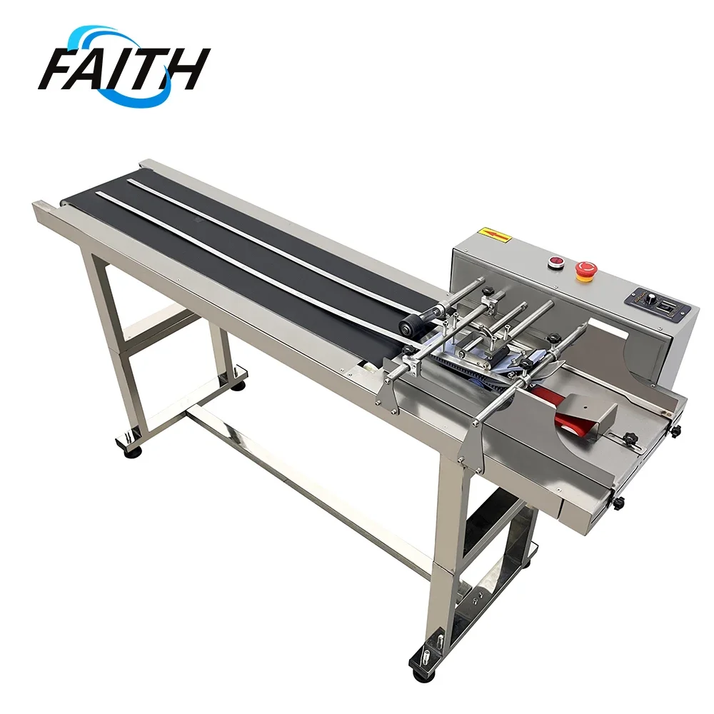 Faith Automatic Feeder Carton Box Card Conveyor Plastic Bags Paging Machine