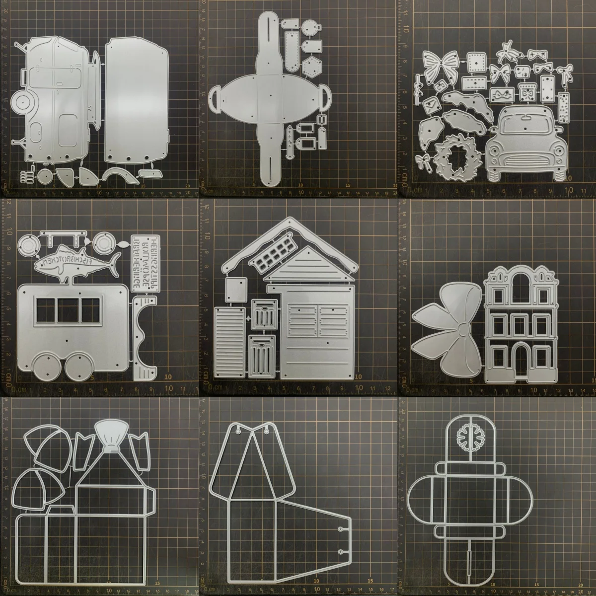 

9 kinds Car House Box Metal Cutting Dies Stencils For DIY Scrapbooking Decorative Embossing Handcraft Die CutsTemplate