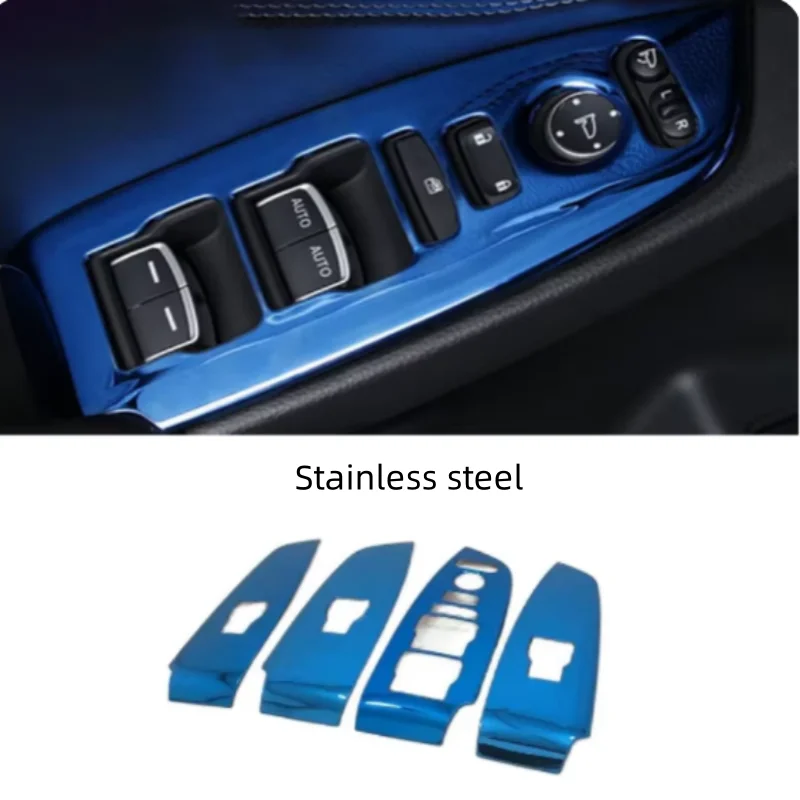 For Honda Accord 10th 2018-2022 ABS Matte/Carbon Car Door Window glass Lift Control Switch Panel Cover trim styling Accessories