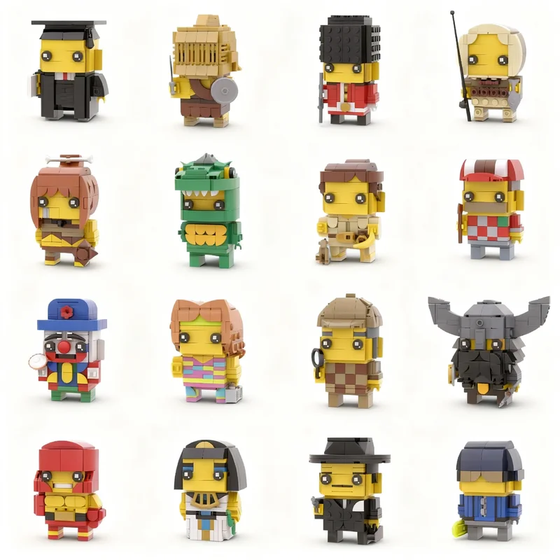 

NEW 2700PCS MOC Creative Model Cmf Series 5 Brickheadz Bundle DIY Assembly Building Blocks Display Birthday Gift Collectible Set